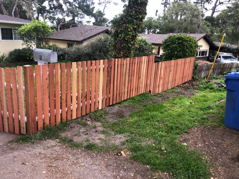 Monterey redwood fence
