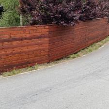Stained redwood fence aptos ca